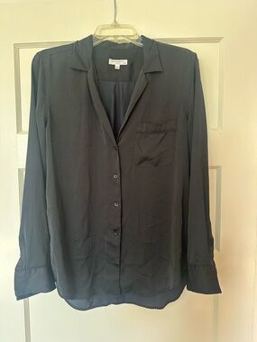 Equipment Black Button-Up Blouse